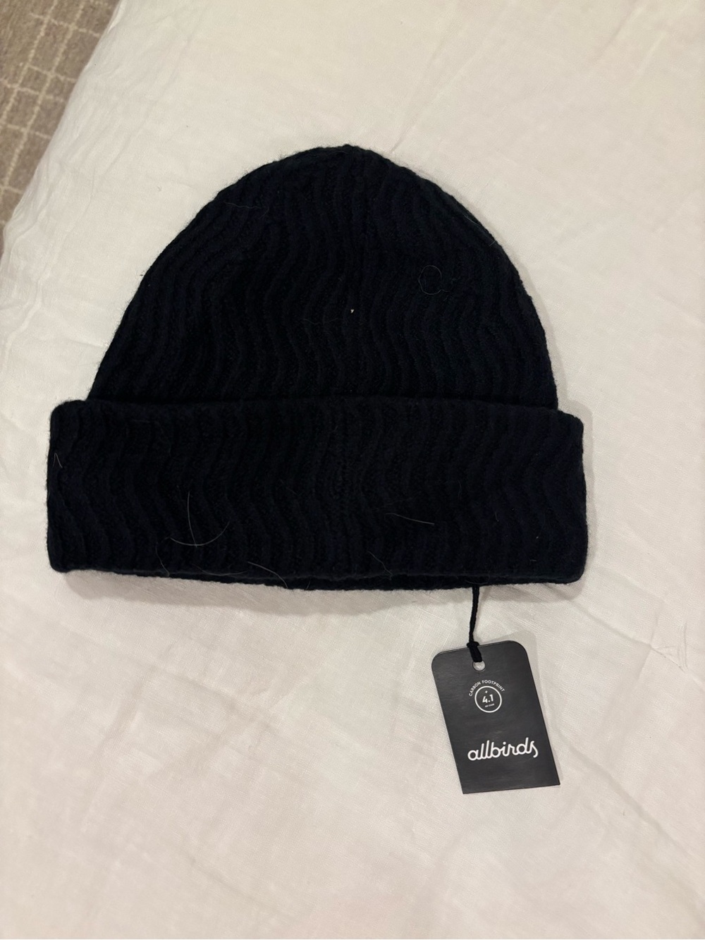 NWT allbirds Black Ribbed Cuffed Beanie
